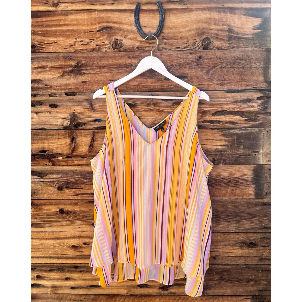 LANE BRYANT | Modern Swing Double-Layer Chiffon Tank 22 - Picture 2 of 5